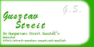 gusztav streit business card